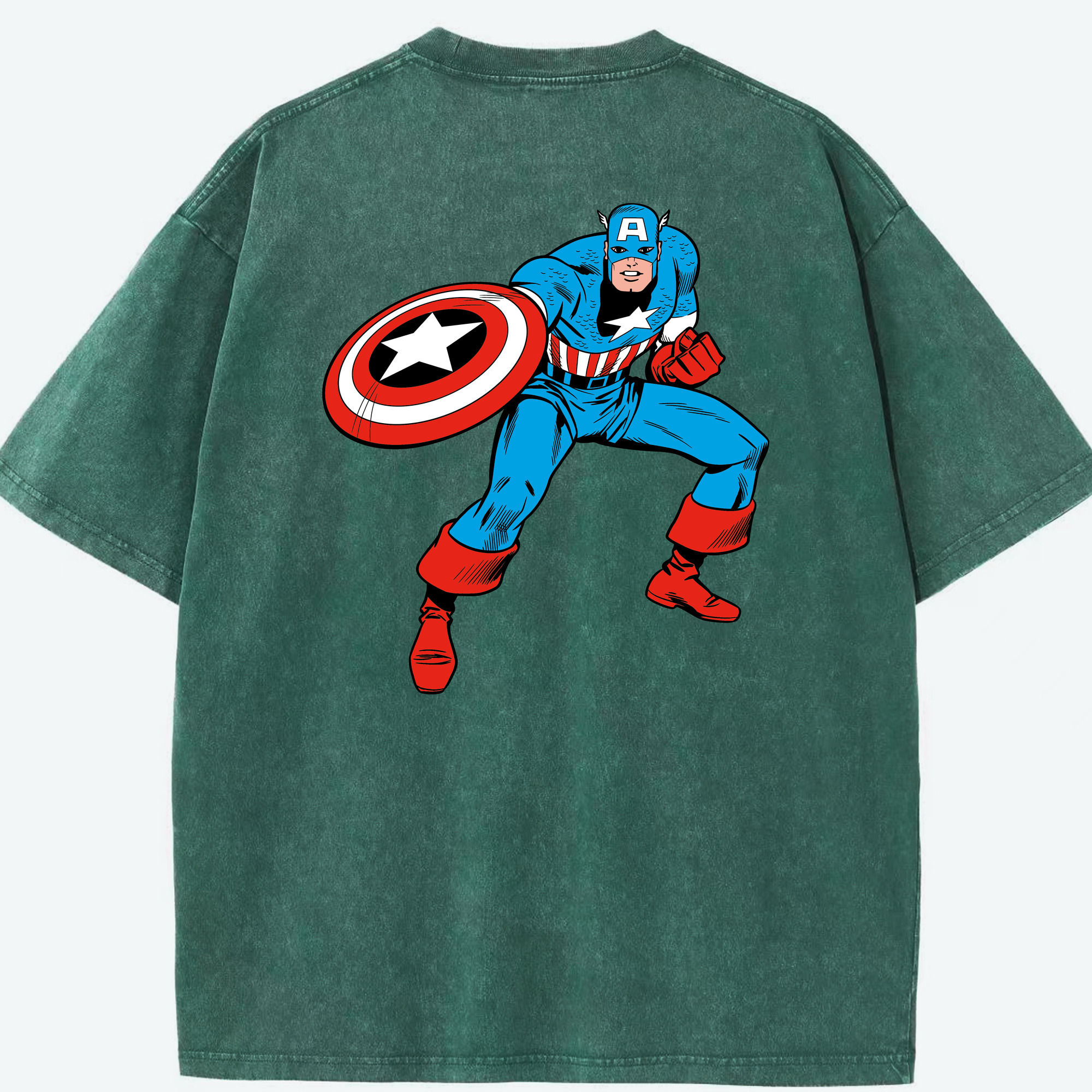 （画像用） アベンジャーズ The Avengers 綿100% ヴィンテージ風 半袖Tシャツ（背面プリント）